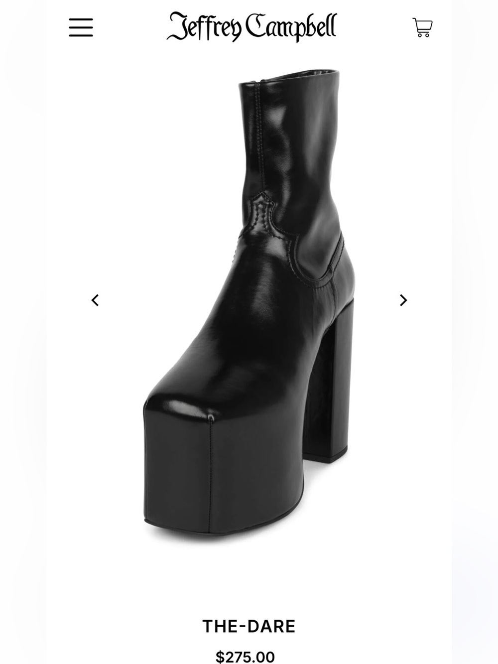 Jeffrey Campbell THE-DARE Platform Boots Sz 8 NEW